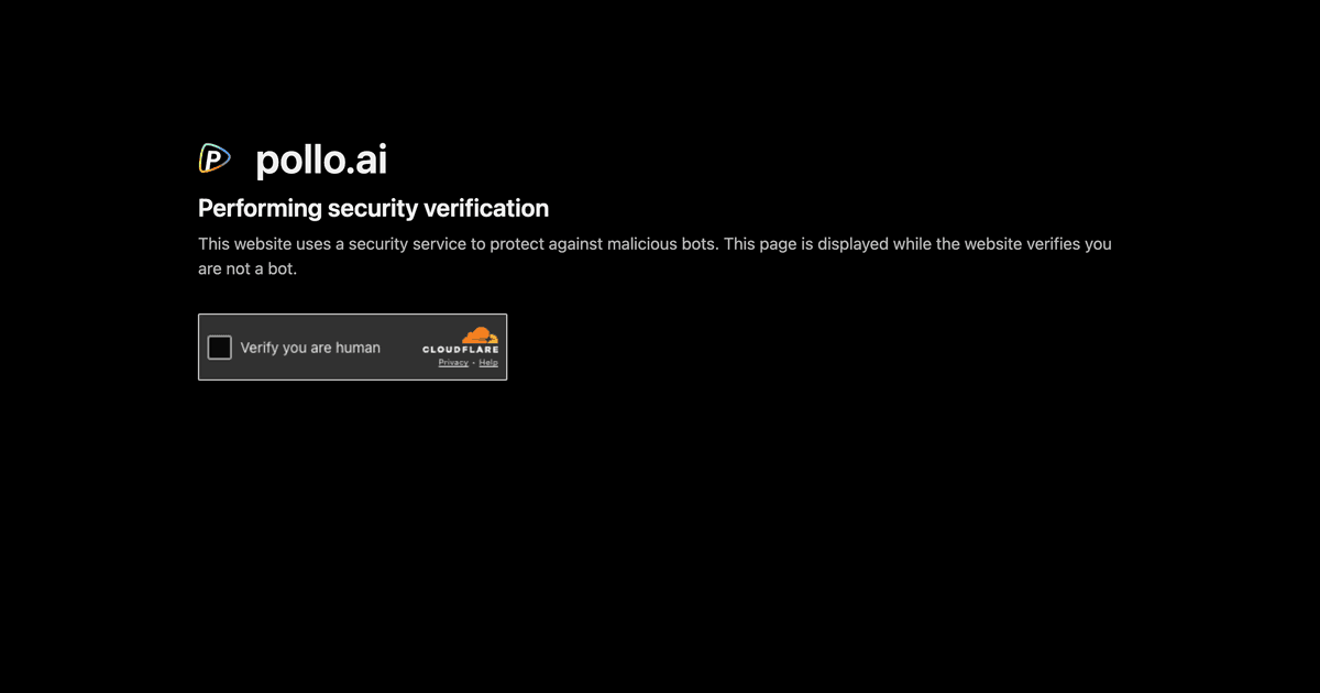 Screenshot of Pollo AI website