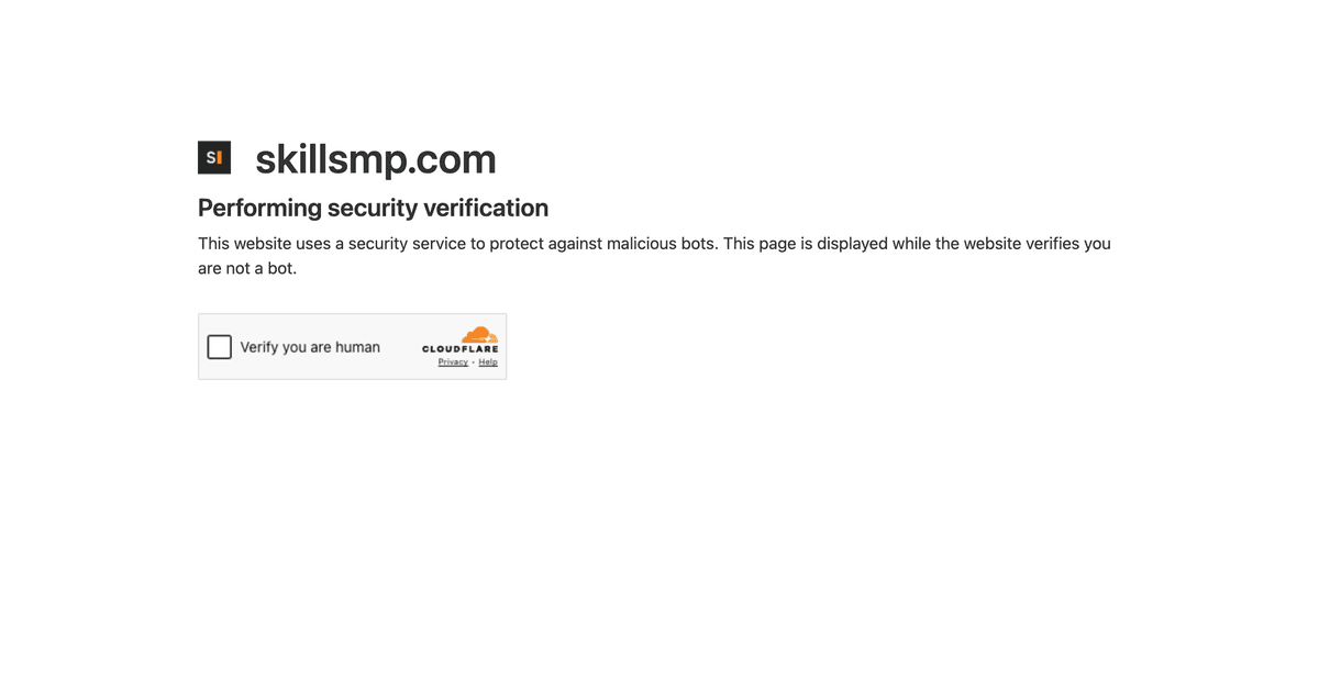 Screenshot of SkillsMP website